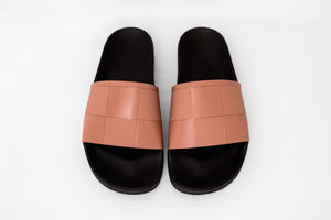 ADIDAS BY RAF SIMONS ADILETTE CHECKER - BROWN