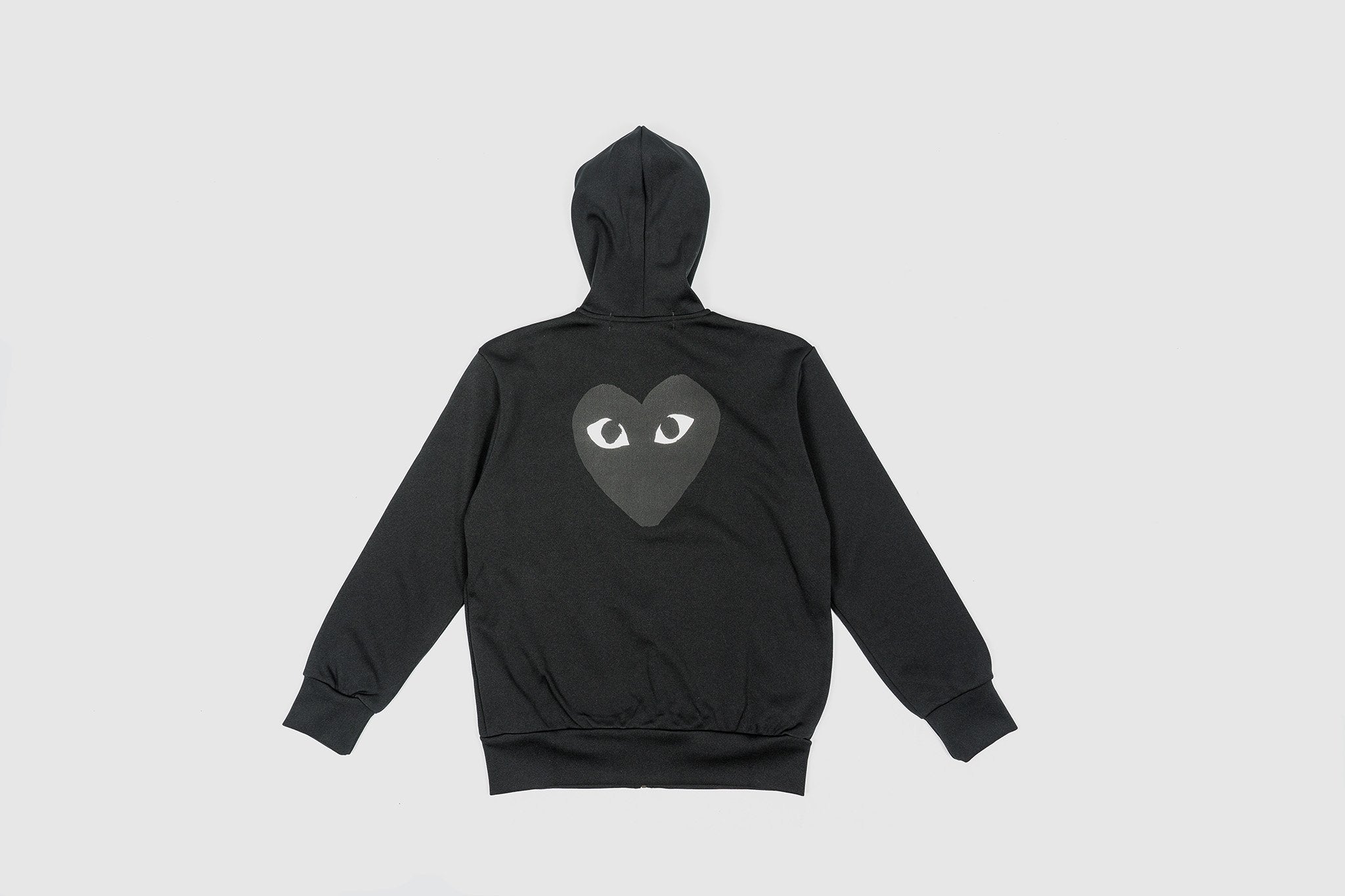 CDG PLAY FULL ZIP HOODY-BLACK