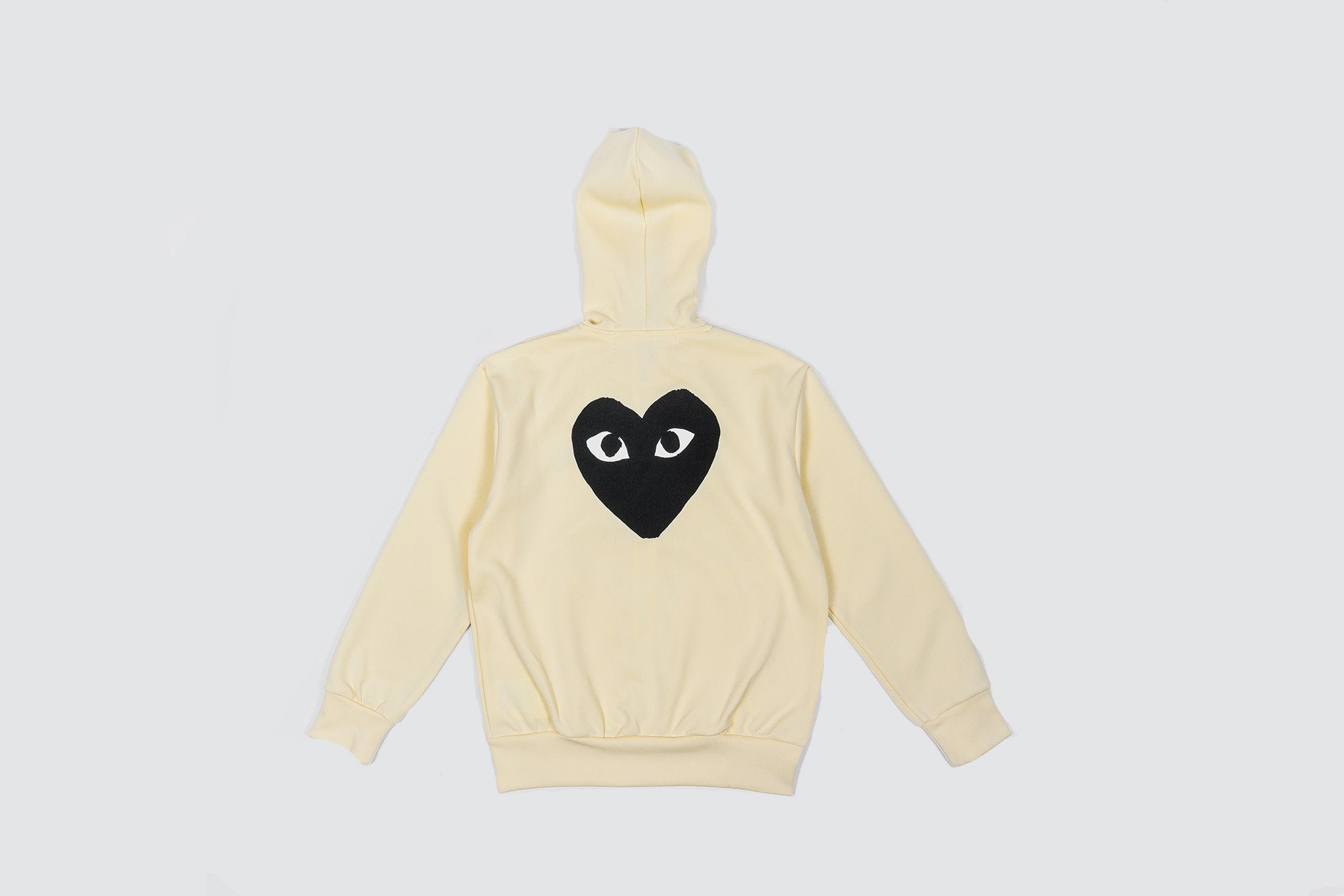 CDG PLAY FULL ZIP HOODY-IVORY