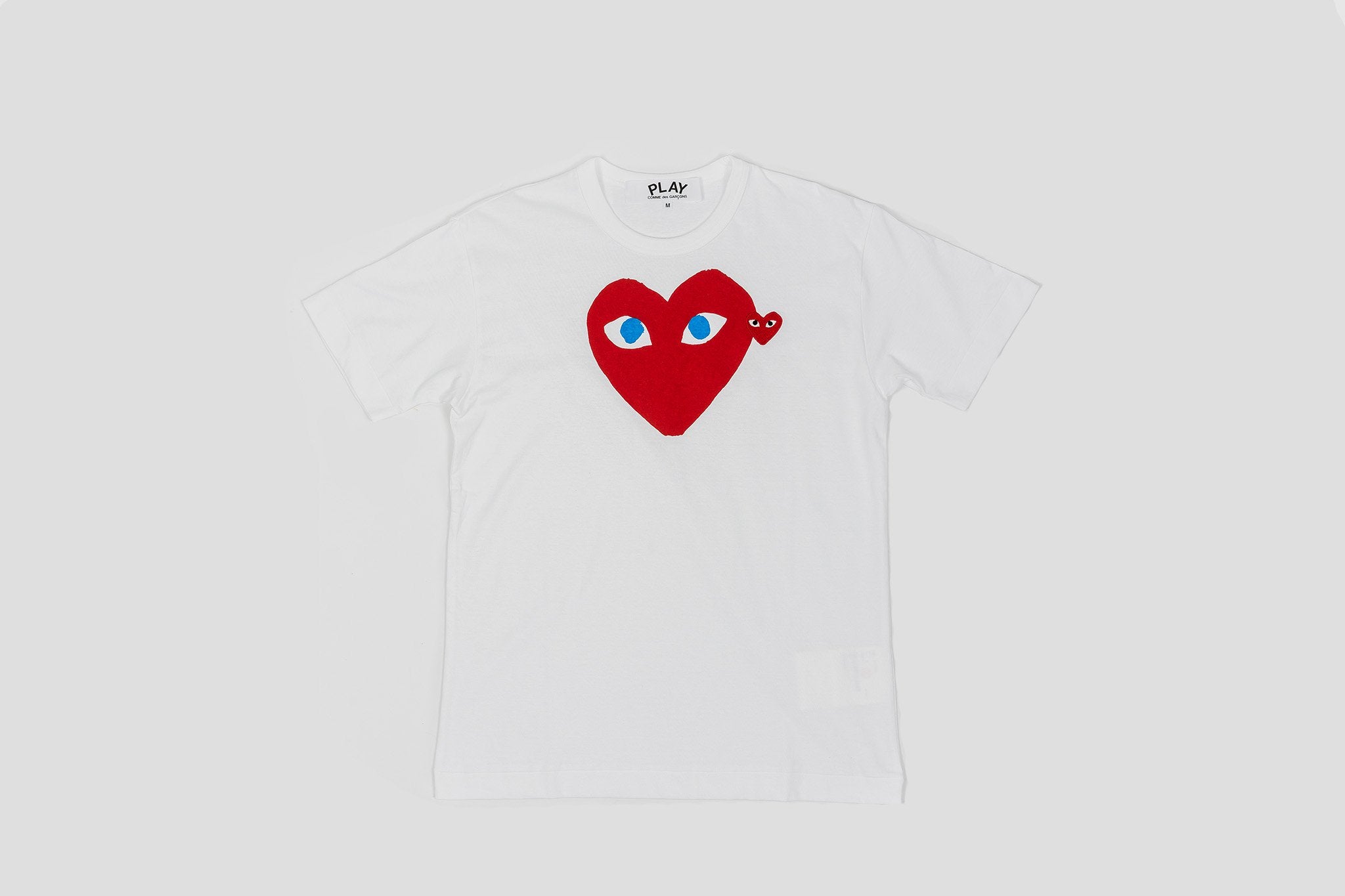 CDG PLAY BLUES EYES RED HEART T-SHIRT