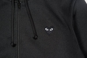 CDG PLAY FULL ZIP HOODY-BLACK