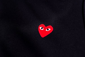 CDG PLAY HOODED SWEATSHIRT - BLACK