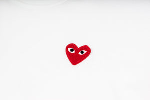 CDG PLAY T-SHIRT - WHITE