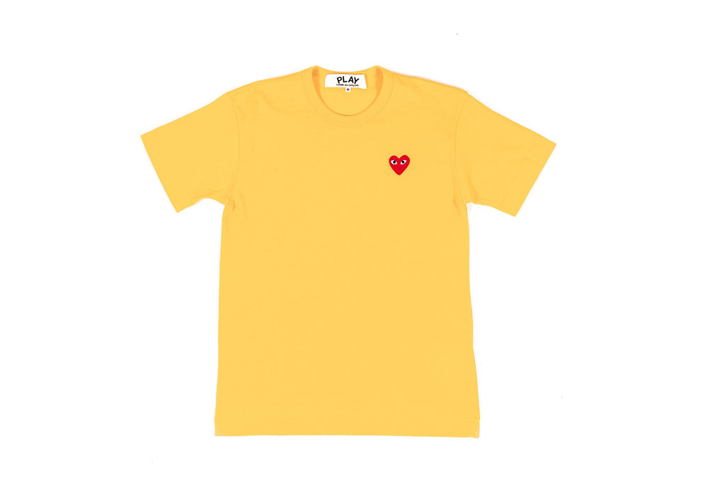 CDG PLAY T-SHIRT - YELLOW