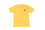 CDG PLAY T-SHIRT - YELLOW