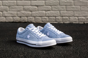 CONVERSE ONE STAR PREMIUM SUEDE LOW TOP - BLUE CHILL