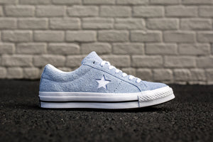CONVERSE ONE STAR PREMIUM SUEDE LOW TOP - BLUE CHILL