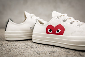 CDG PLAY CONVERSE CHUCK TAYLOR ALL-STAR '70 OX - WHITE