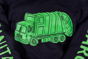 CHINATOWN MARKET X PACKER "WASTE MANAGEMENT" HOODIE - BLACK