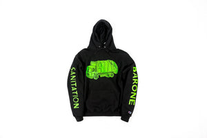 CHINATOWN MARKET X PACKER "WASTE MANAGEMENT" HOODIE - BLACK