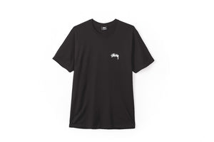 STUSSY SURFMAN CHECK TEE - BLACK